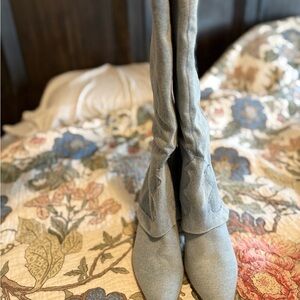 Stylish Denim Heeled Boots for Women